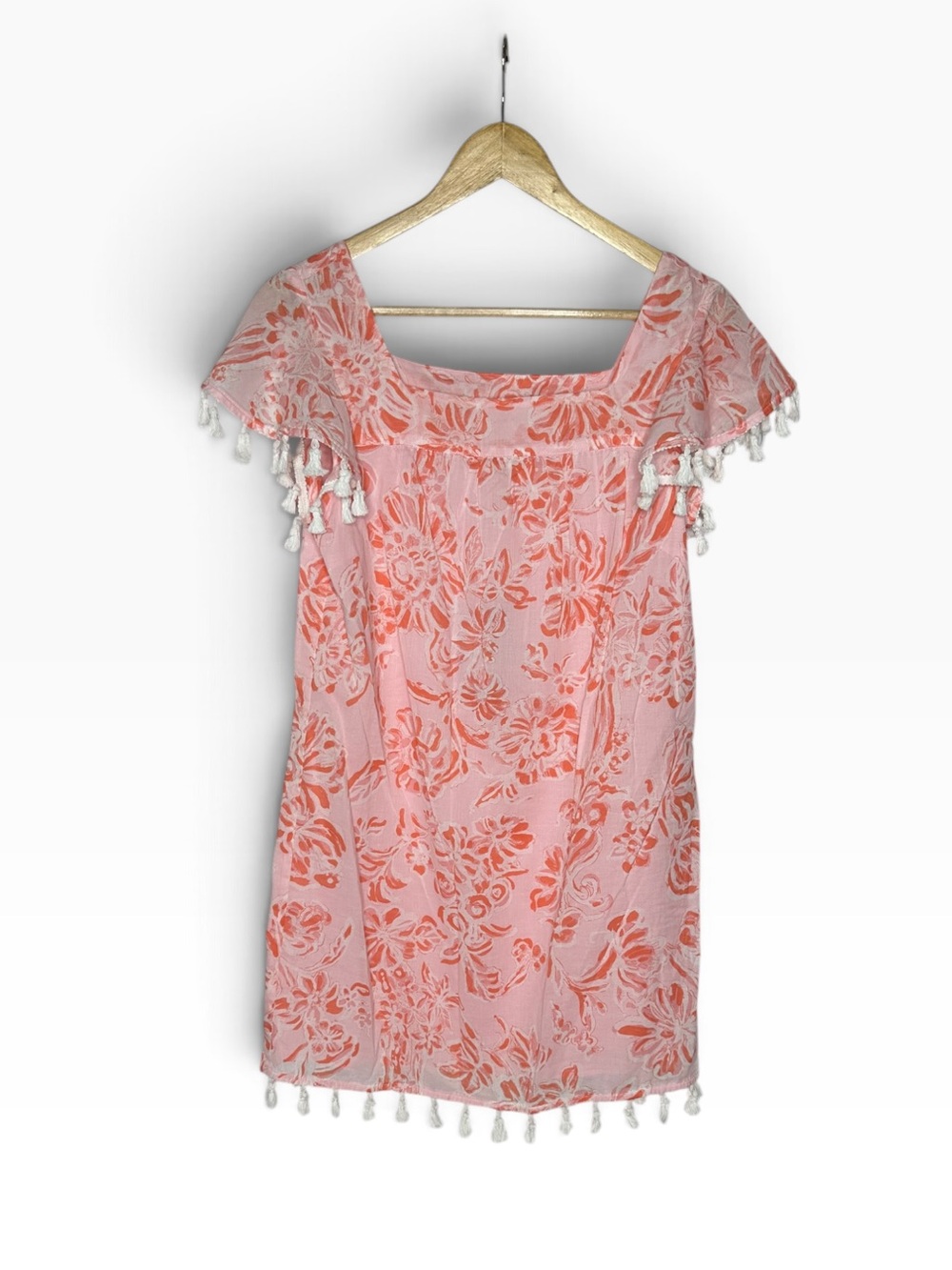 NWT STS Sail to Sable Tassel Sleeve Dress in the Coral Toile pattern XS